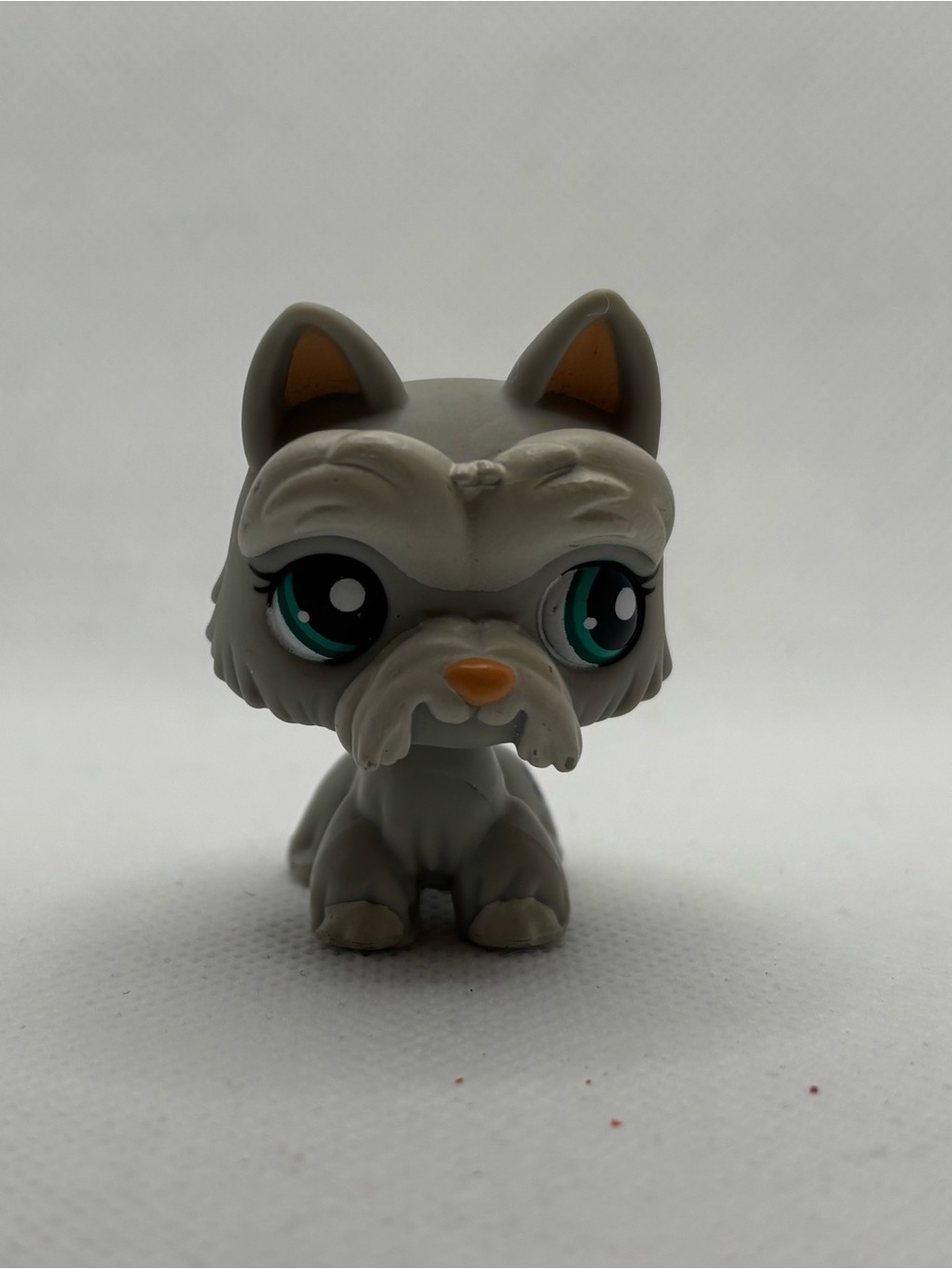 LPS Littlest Pet Shop Grey Scottish Terrier Dog Green Eyes Scotty Auth. #1782
